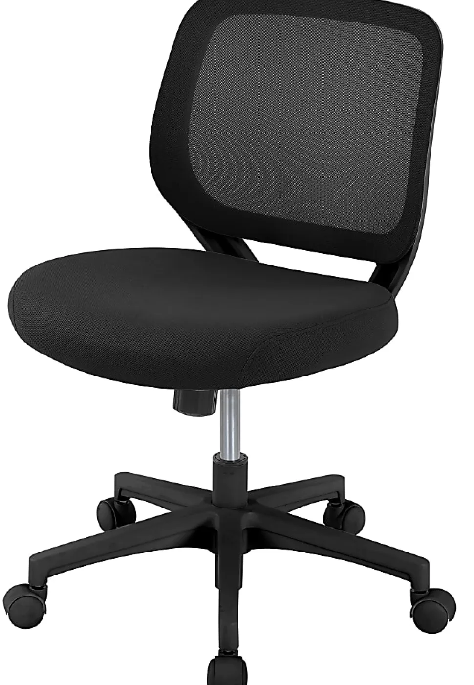 Realspace® Adley Mesh/Fabric Low-Back Task Office Chair, Black, BIFMA Compliant