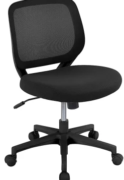 Realspace® Adley Mesh/Fabric Low-Back Task Office Chair, Black, BIFMA Compliant