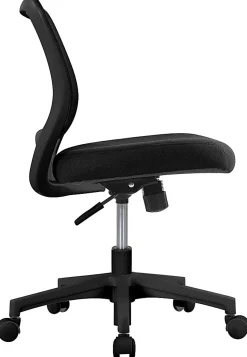 Realspace® Adley Mesh/Fabric Low-Back Task Office Chair, Black, BIFMA Compliant