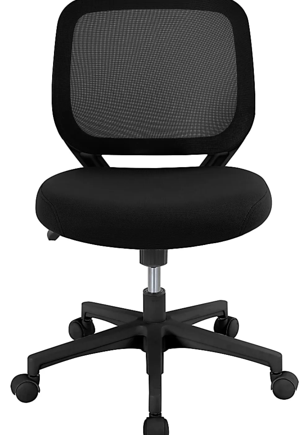 Realspace® Adley Mesh/Fabric Low-Back Task Office Chair, Black, BIFMA Compliant