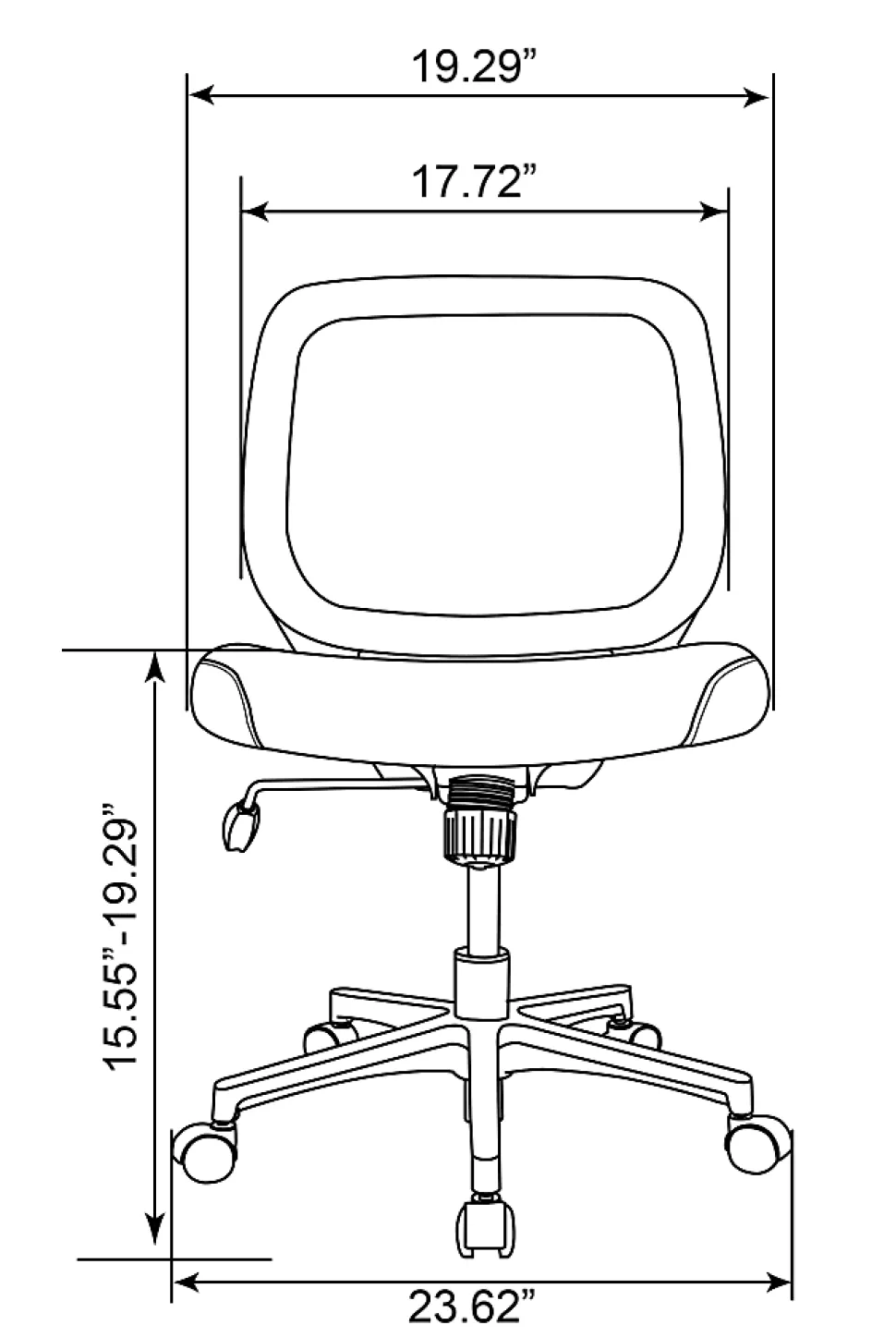 Realspace® Adley Mesh/Fabric Low-Back Task Office Chair, Black, BIFMA Compliant
