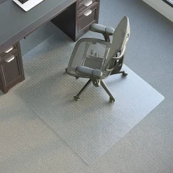 Realspace™ Advantage Commercial Pile Chair Mat, Wide Lip, 46" x 60", Clear