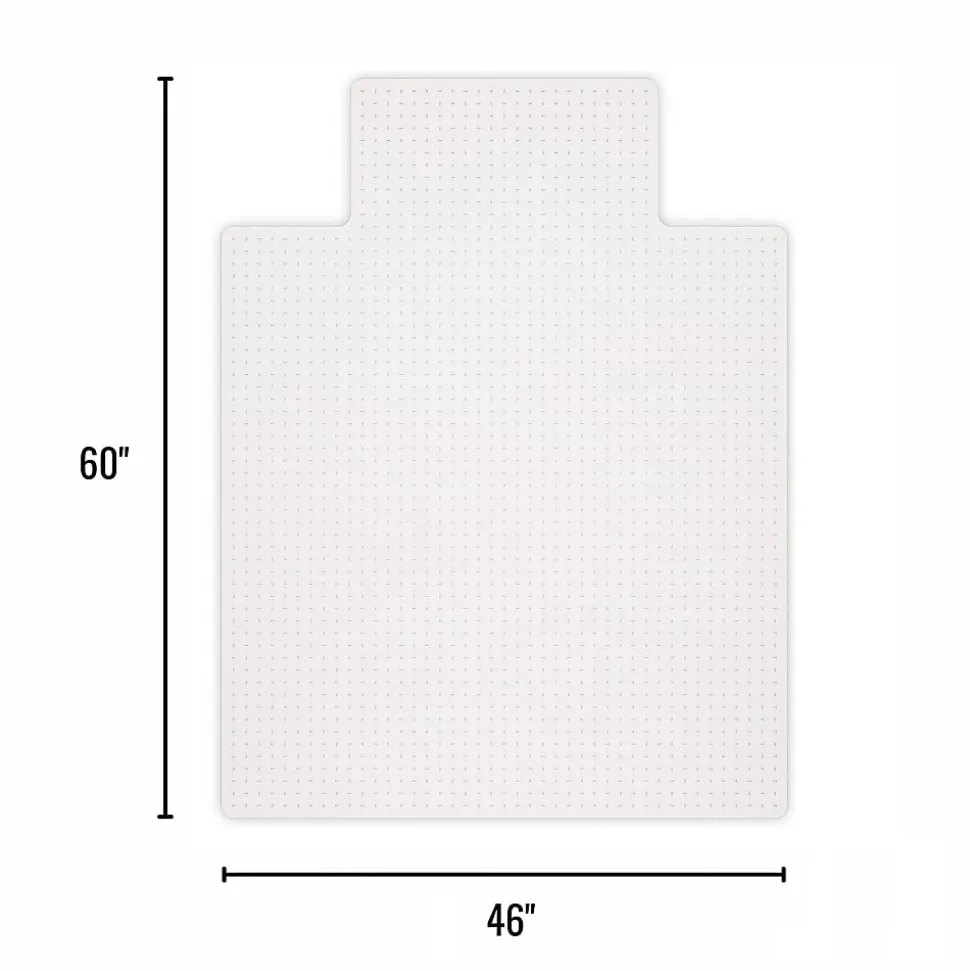 Realspace™ Advantage Commercial Pile Chair Mat, Wide Lip, 46" x 60", Clear