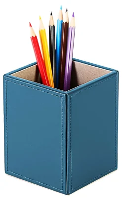 Realspace® Azura Vegan Leather Pen Cup, 4-3/4