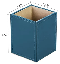 Realspace® Azura Vegan Leather Pen Cup, 4-3/4