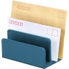 Realspace® Azura Vegan Leather Letter Sorter, 5-1/2"H x 6-7/8"W x 4"D, Blue