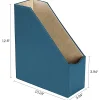 Realspace® Azura Vegan Leather Magazine File Holder, 12-5/8"H x 4"W x 10-1/4"D, Blue