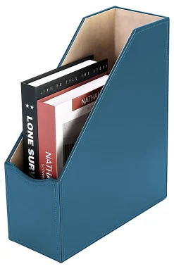 Realspace® Azura Vegan Leather Magazine File Holder, 12-5/8