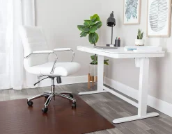 Realspace™ Bamboo Chair Mat, 48” x 52”, Brown