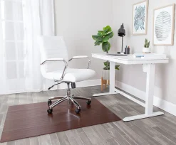 Realspace™ Bamboo Chair Mat, 42” x 48”, Brown