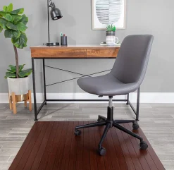 Realspace™ Bamboo Chair Mat, 42” x 48”, Brown