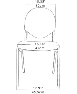 Realspace® Banquet Padded Fabric Seat, Fabric Back Stacking Chair 17 9/10
