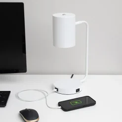Realspace™ Barsi Desk Lamp With USB Charging Port, 14