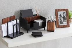 Realspace® Becker Wood/Metal Letter Sorter, 6-3/4