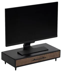 Realspace® Becker Wood/Metal Monitor Stand With Drawer For 32