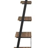 Realspace® Belling 73"H Leaning 5-Shelf Bookcase, Modern Oak