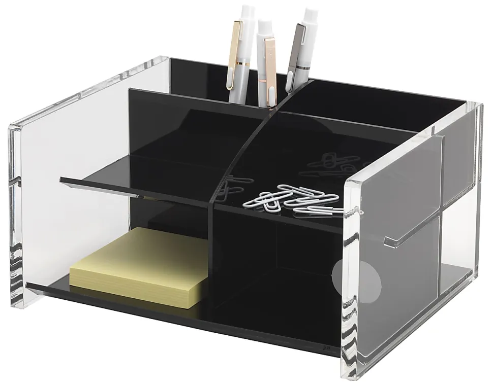 Realspace® Black Acrylic Desk Organizer