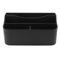 Realspace® Black Faux Leather Desk Valet