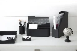 Realspace® Black Faux Leather Desk Valet