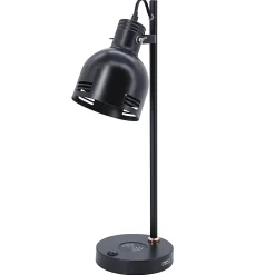 Realspace™ Brevins LED Desk Lamp With Wireless Charger And USB Port, 20-1/2"H, Black