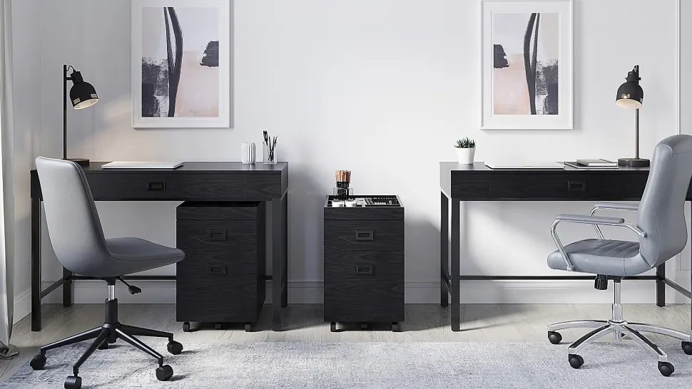 Realspace® Brezio 47"W Computer Desk, Black