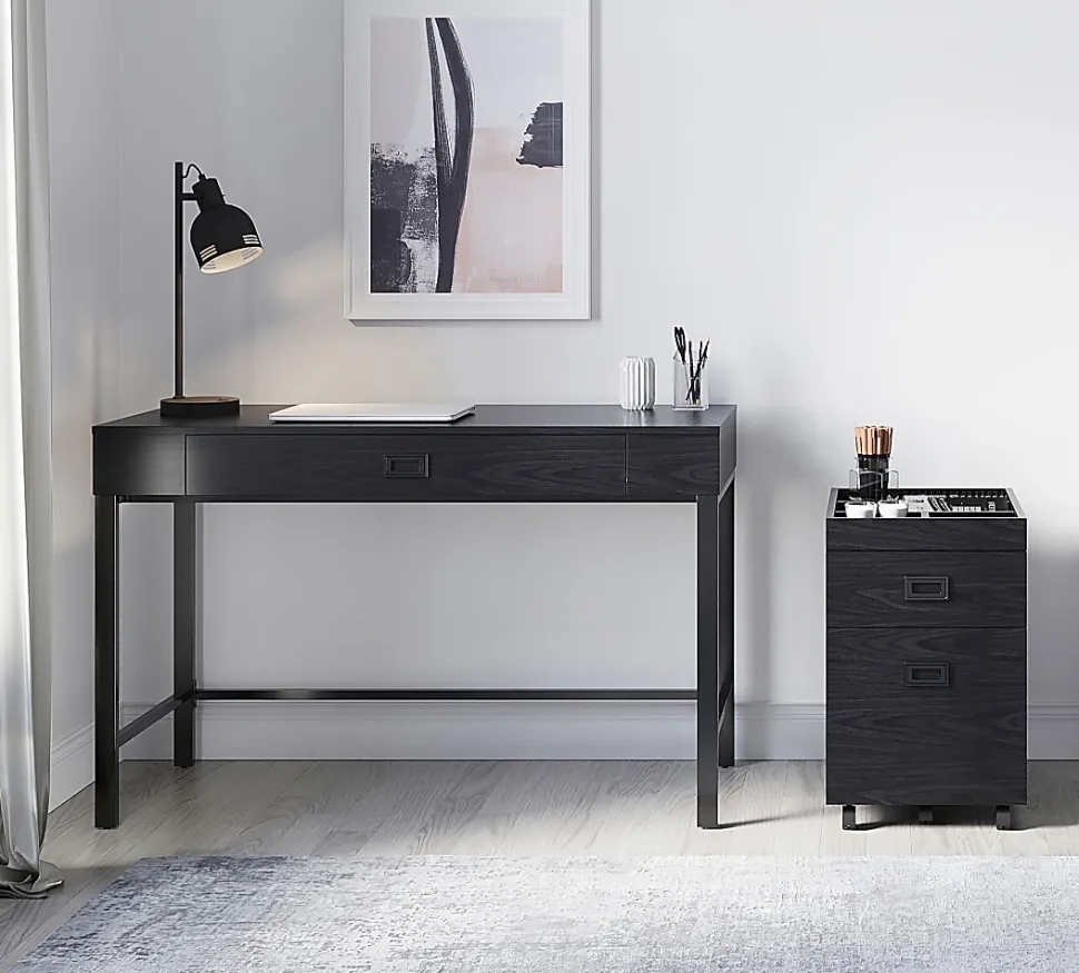 Realspace® Brezio 47"W Computer Desk, Black