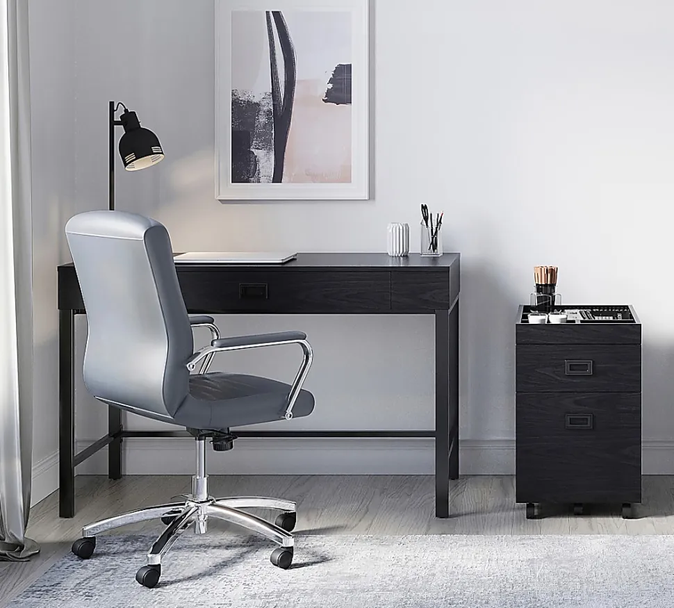 Realspace® Brezio 47"W Computer Desk, Black