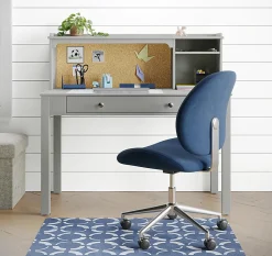 Realspace® Brigsley Fabric Low-Back Task Chair, Blue/Chrome