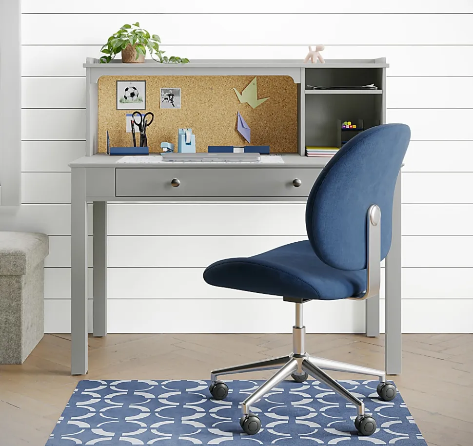 Realspace® Brigsley Fabric Low-Back Task Chair, Blue/Chrome