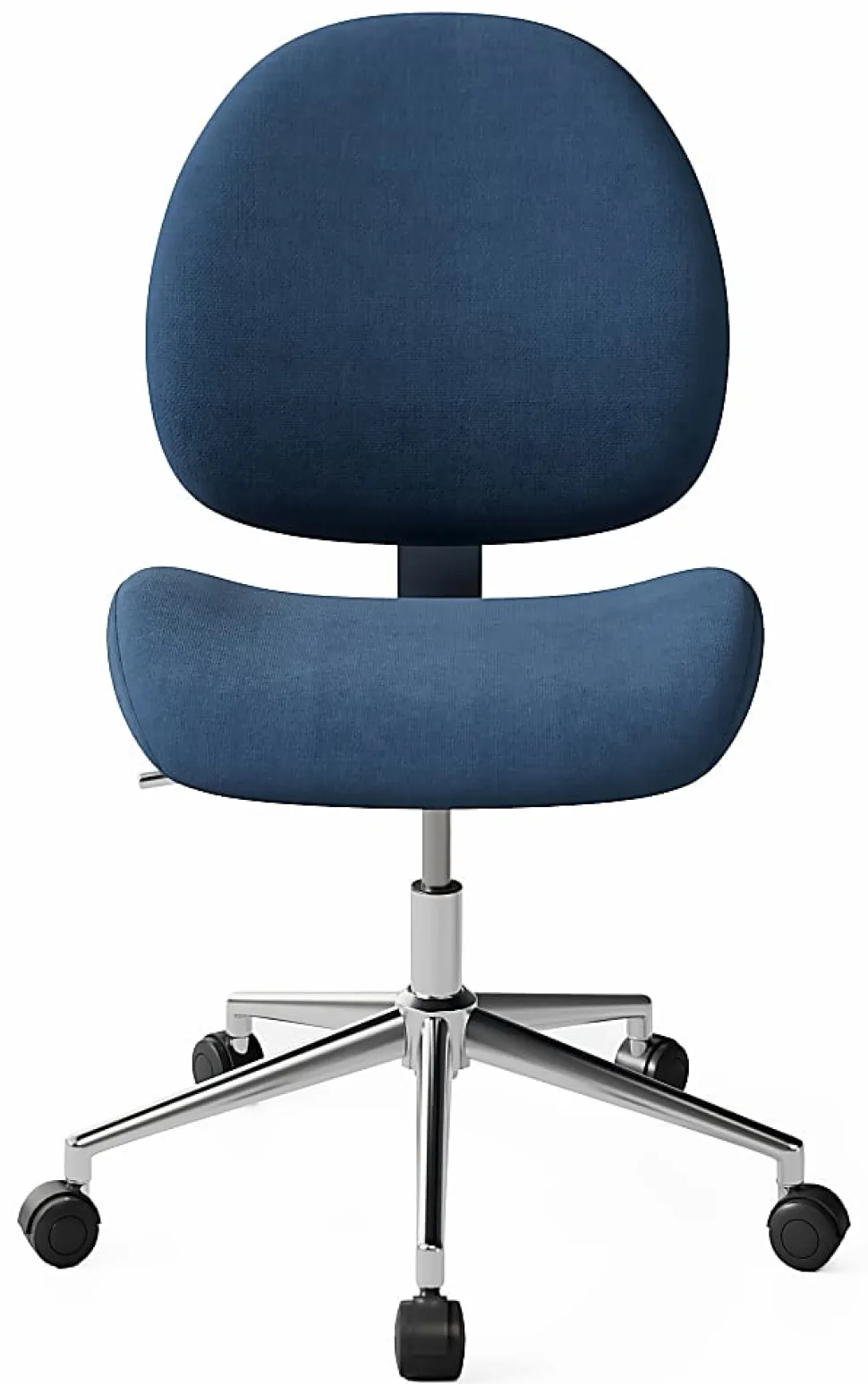 Realspace® Brigsley Fabric Low-Back Task Chair, Blue/Chrome