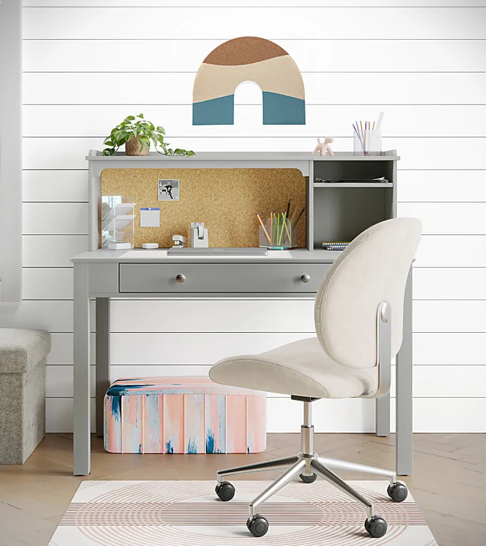 Realspace® Brigsley Fabric Low-Back Task Chair, Cream/Chrome