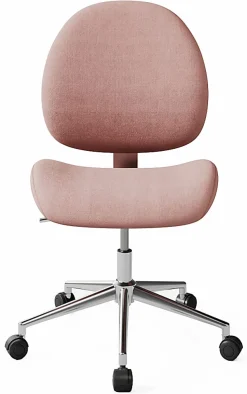 Realspace® Brigsley Fabric Low-Back Task Chair, Pink/Chrome