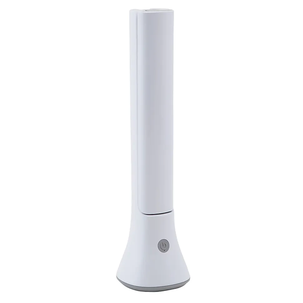 Realspace™ Carsini 2-in-1 LED Flip-Up/Torch Portable Desk Lamp With Rechargeable Battery, 10-3/4"H, White