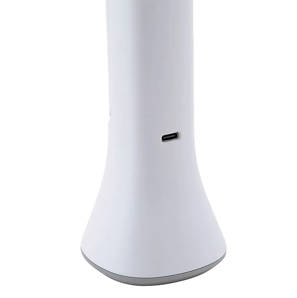 Realspace™ Carsini 2-in-1 LED Flip-Up/Torch Portable Desk Lamp With Rechargeable Battery, 10-3/4"H, White