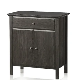Realspace® Chase 30-1/8”H x 26-7/8”W x 15-3/4”D Storage Cabinet/Printer Stand, Coastal Gray