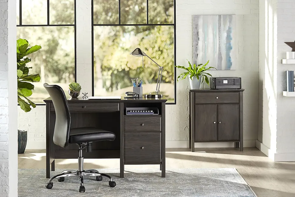 Realspace® Chase 47”W Writing Desk, Coastal Gray