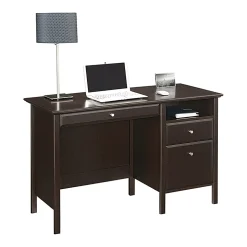 Realspace® Chase 47”W Writing Desk, Dark Chestnut