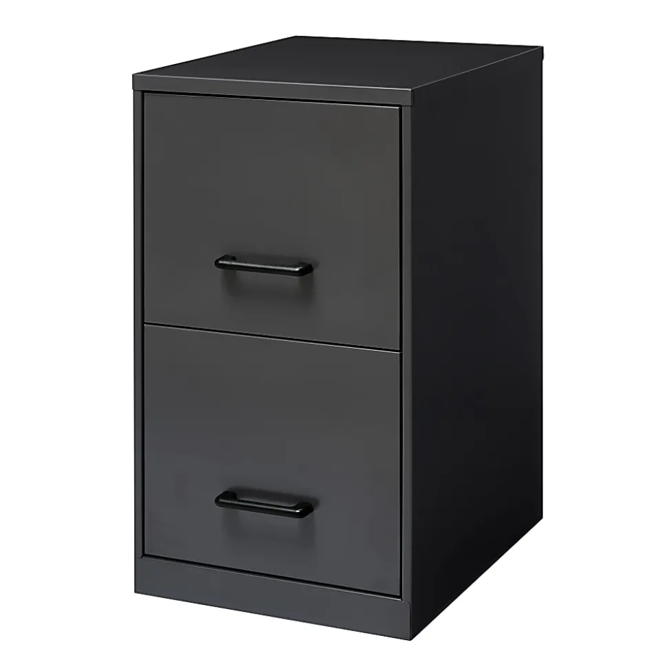 Realspace 18"D 2-Drawer Vertical Letter-Size File Cabinet, Charcoal