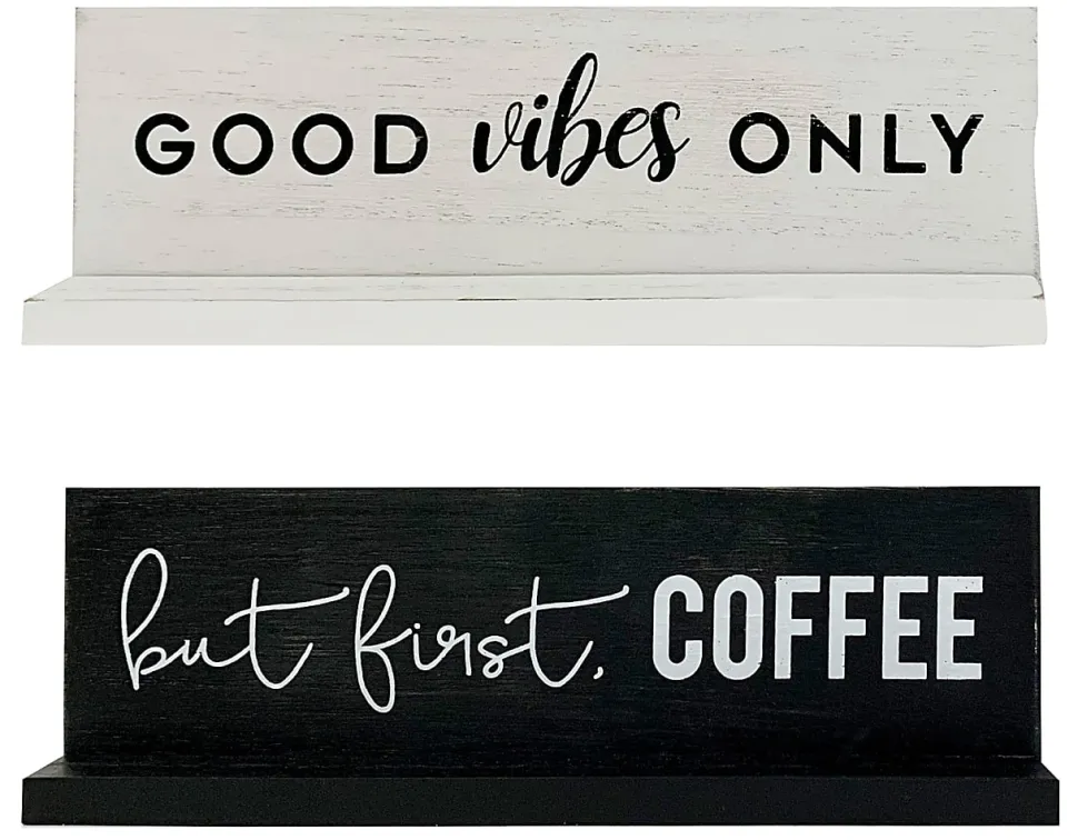 Realspace® Decorative Desk Plaque, 8" x 2-1/2", Assorted Designs