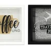 Realspace® Decorative Shadow Box Bank, 7" x 7", Assorted Designs