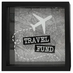 Realspace® Decorative Shadow Box Bank, 7" x 7", Assorted Designs