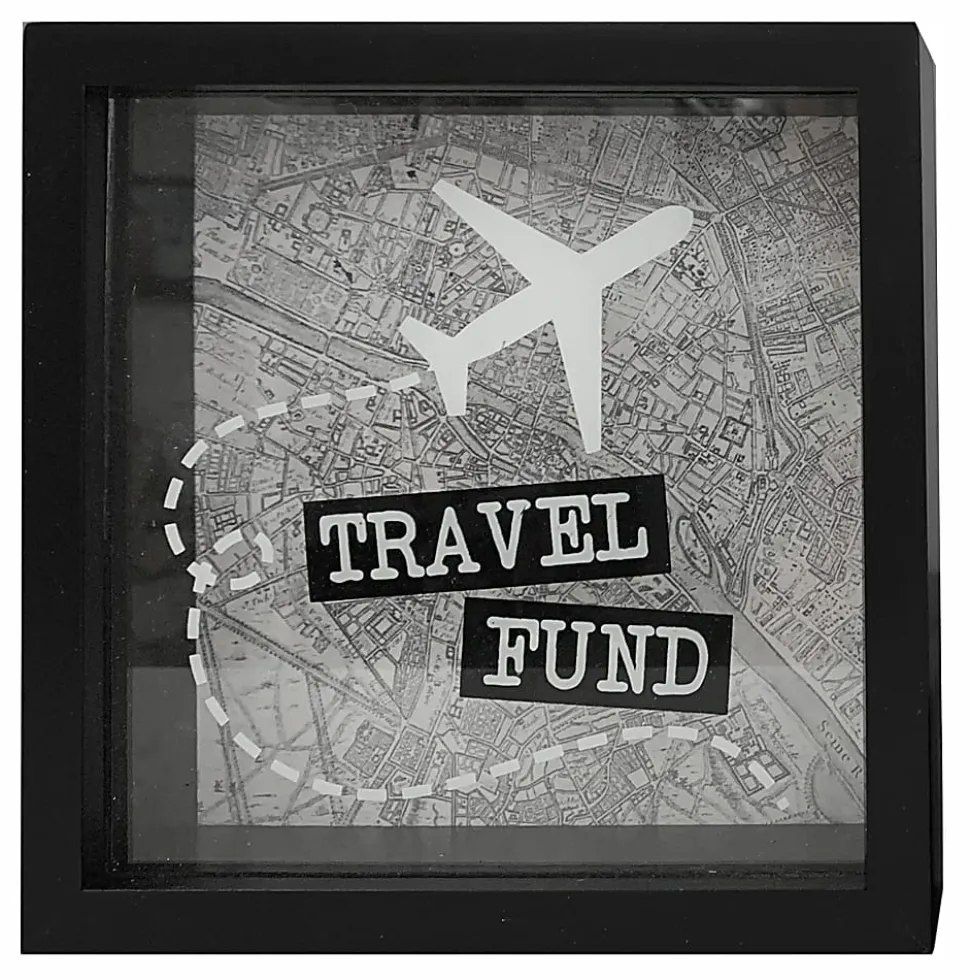 Realspace® Decorative Shadow Box Bank, 7" x 7", Assorted Designs