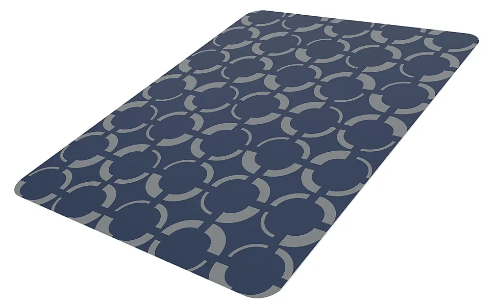 Realspace® Decorative Vinyl Chair Mat For Low Carpet, 36" x 48", Fashion Geometric Circles