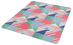 Realspace® Decorative Vinyl Chair Mat For Low Carpet, 36" x 48", Digital Glitch