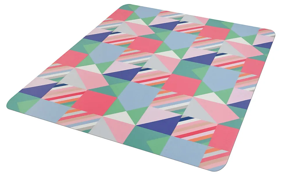 Realspace® Decorative Vinyl Chair Mat For Low Carpet, 36" x 48", Digital Glitch