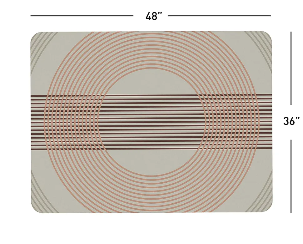Realspace® Decorative Vinyl Chair Mat For Low Carpet, 36" x 48", Abstract