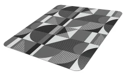 Realspace® Decorative Vinyl Chair Mat For Low Carpet, 36" x 48", Black/White