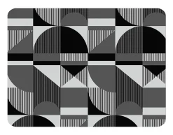 Realspace® Decorative Vinyl Chair Mat For Low Carpet, 36" x 48", Black/White