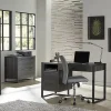 Realspace® DeJori 70"H 5-Shelf Bookcase, Charcoal