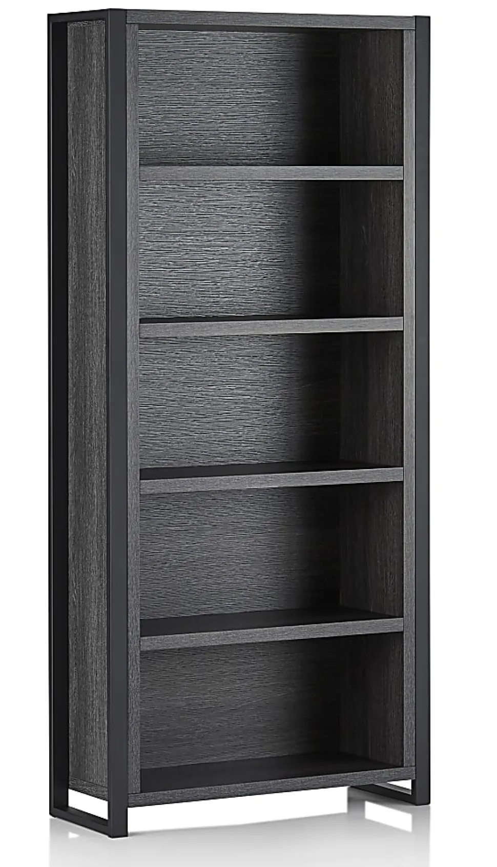 Realspace® DeJori 70"H 5-Shelf Bookcase, Charcoal